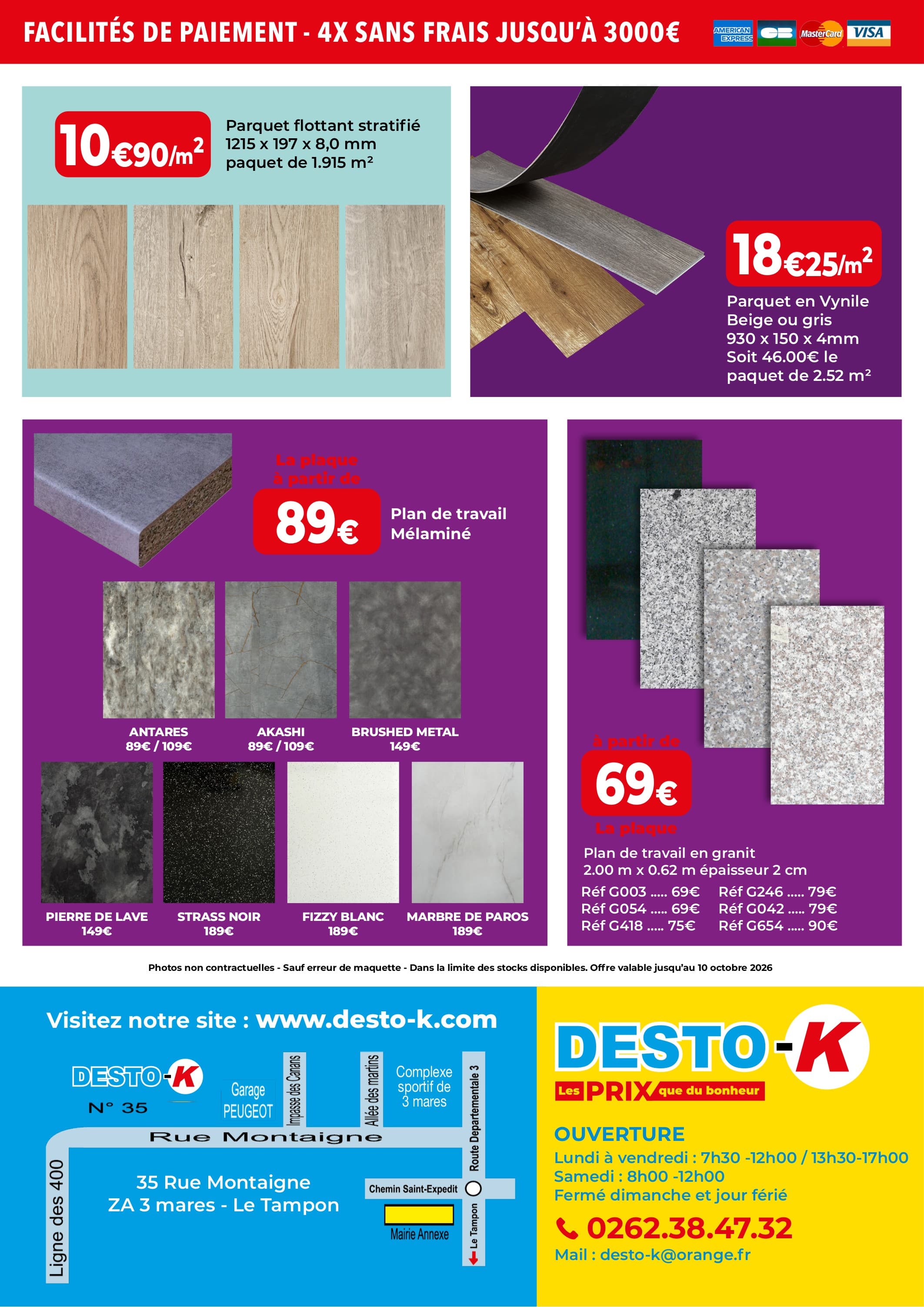 Plan de travail en granit